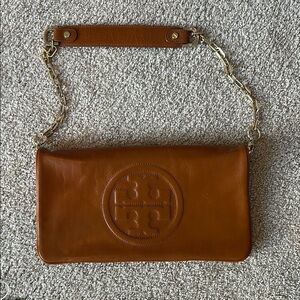Tory Burch Tan Leather Shoulder Bag / Clutch